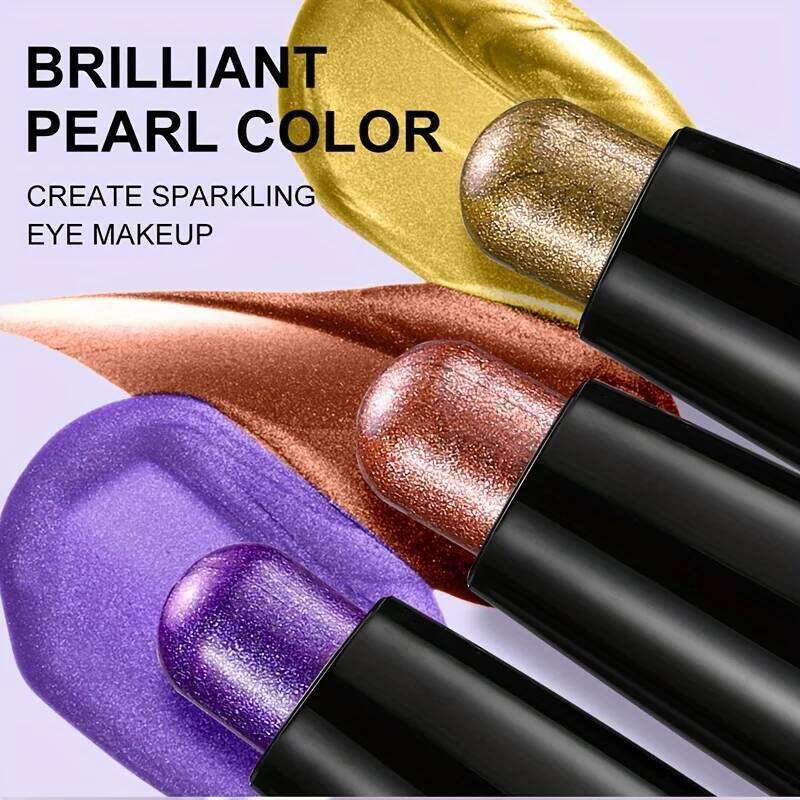 Brown Neutral Metal Shadow Magic Color cream Shimmer Crayon, Eye Whitening Stick, Highlight Pen, Eyeliner Pen X250726