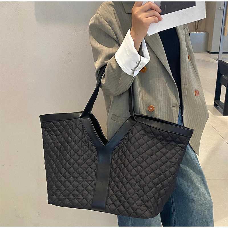 Large-capacity Genuine Leather Tote Fashion Y Shape Crocodile Pattern Shoulder Bag Casual Shopping Bag Storage Z250726