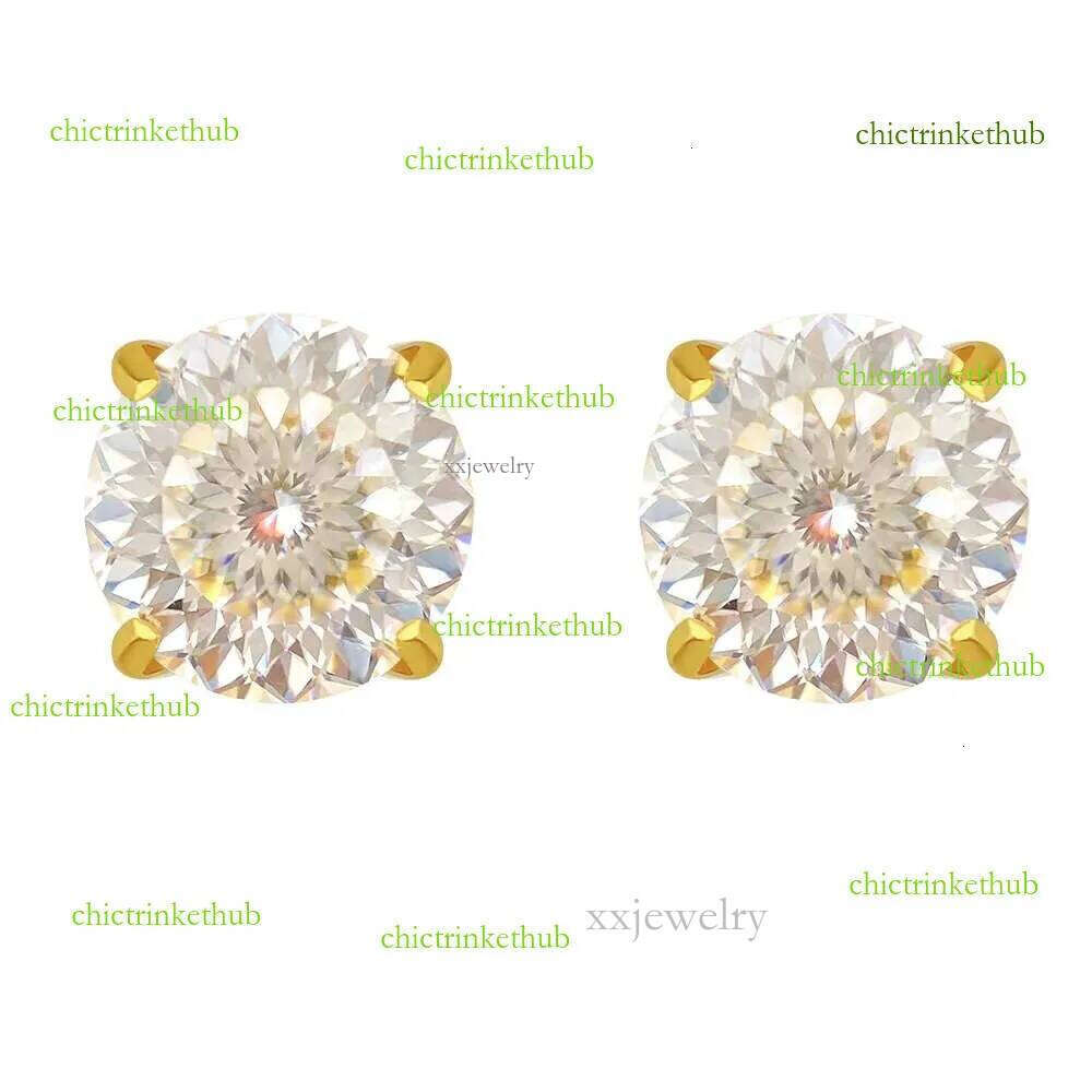 High-end stud designer for women pass dia tester vvs moissanite earrings sterg sier Circular Bird Nest Cutting mens earring hip hop jewelry gift