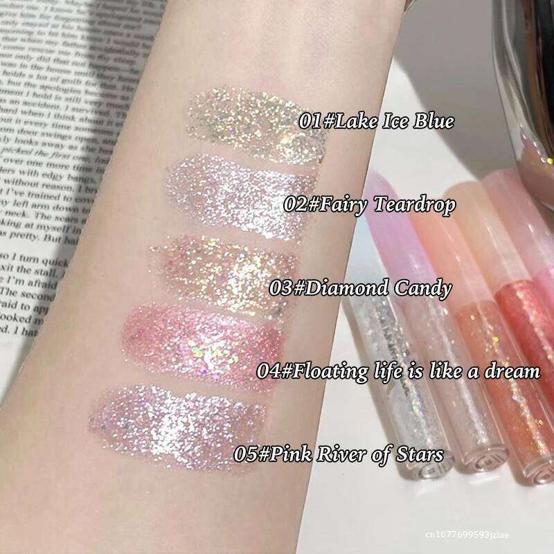 Glitter Blue Liquid Eyeshdaow Stick Kit Crystal Shimmer Shiny Water Highlighter Waterproof Dia Pink ple Sequins Eyeliner X250726