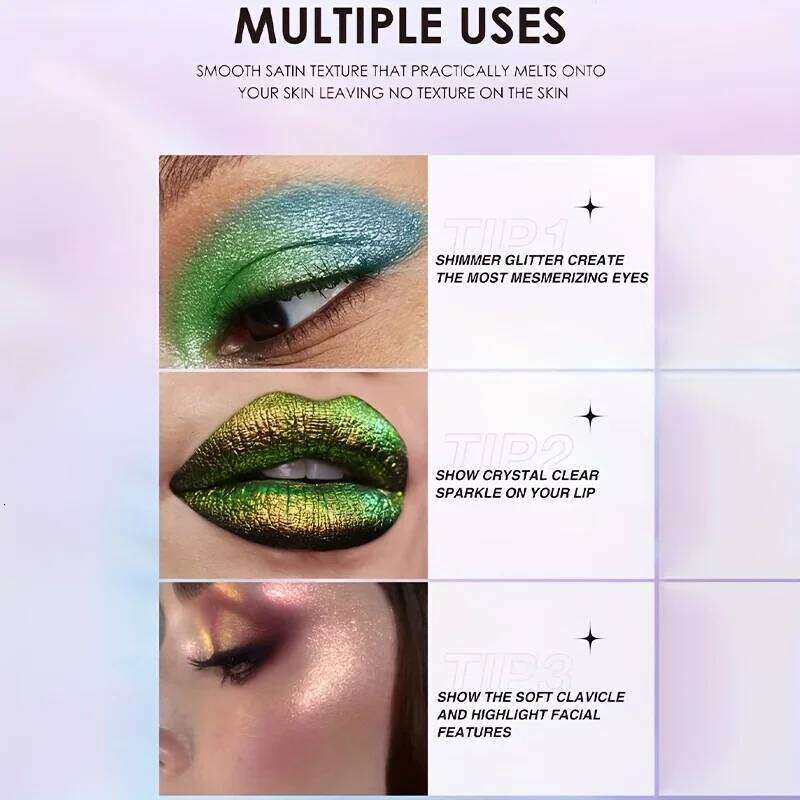 Dia Shimmer Liquid Set - Pearlescent Finish High-Pigment Long-Lasting Glitter Eyeshadow for Dazzling Beauty X250726