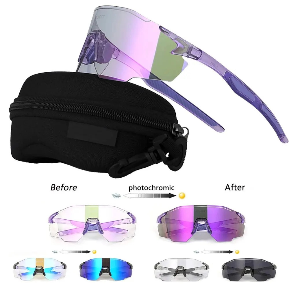 ELICIT Pochromic Polarized Cycling Glasses Men Women Bike Glasses UV400 Eyewear Sunglasses Hiking Road Bicycle Goggles 250724