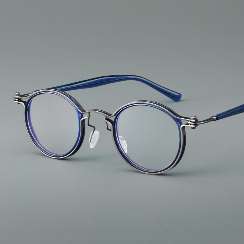 TR Metal Frame Retro Sunglasses 2203 Round Vintage Eyewear Republic Style Ready Stock Wholesale