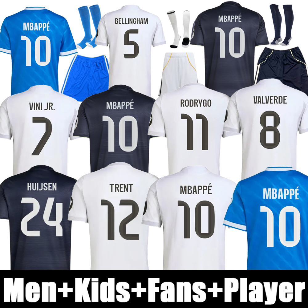 25 26 MBAPPE Soccer Jerseys BELLINGHAM FANS Player RODRGO VINI JR MODRIC RONALDO Football Shirt kids kit 2025 VALVERDE ENDRICCK Arda Guler CAMAVINGA
