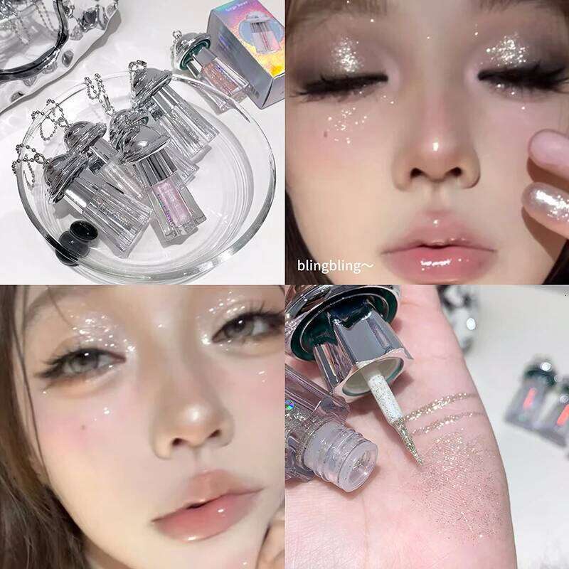 Liquid Eyeshadow Pearlescent Shimmer Long Lasting Monochrome Pearly Fine Sparkling Sequins Eye Shadow Highlighter Quick Drying X25072