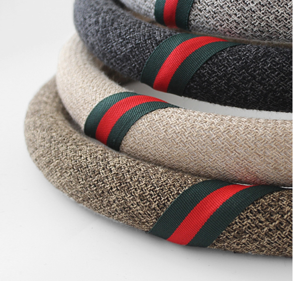 Aicheng Four Seasons Summer Color Striped Linen Non-Slip Suitable Flat Thin Sweat-Absorbent Breathable Car Steering Wheel Cover 250726