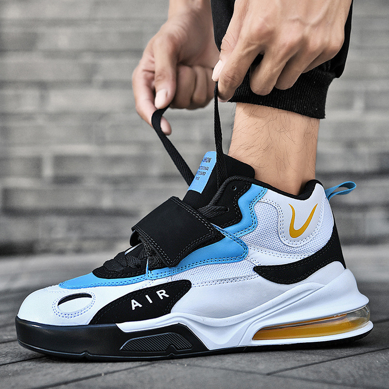 hot Free Shipping designer Basketball shoes Running Shoes with high top air cushion cushioning and thick sole for sports plus size 37-45