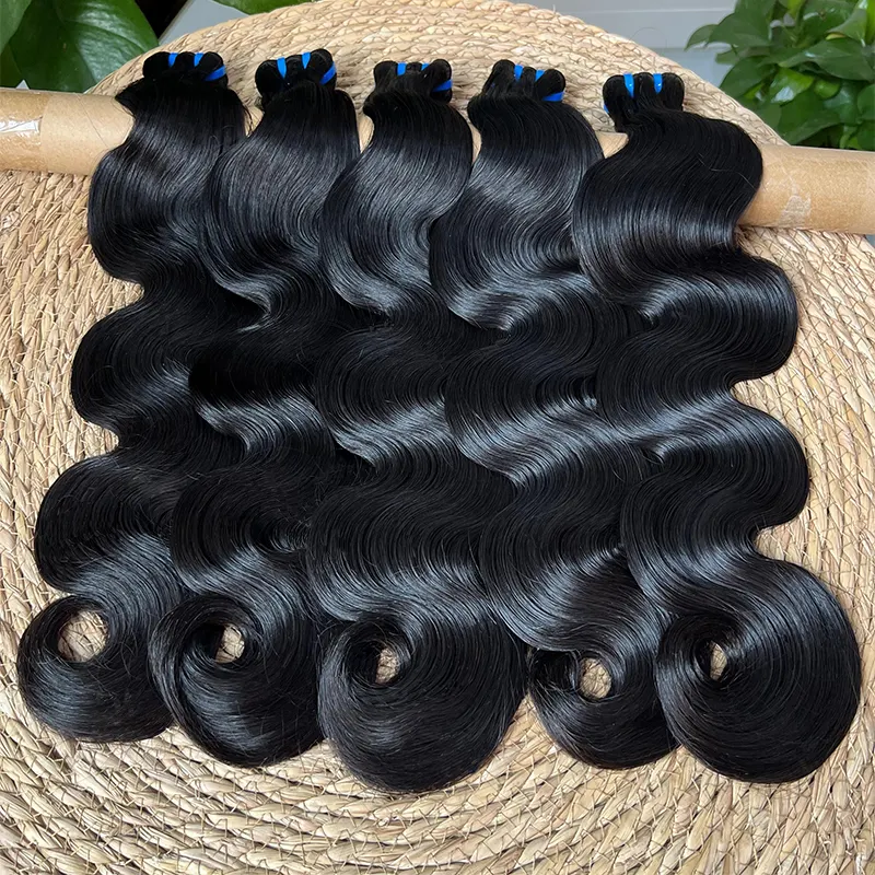12A Vietnam Super Double Drawn Body Wave Hair Weaves Unprocessed Hair Extensions Natural Color 100g/bundle Double Wefts 3Bundles/lot