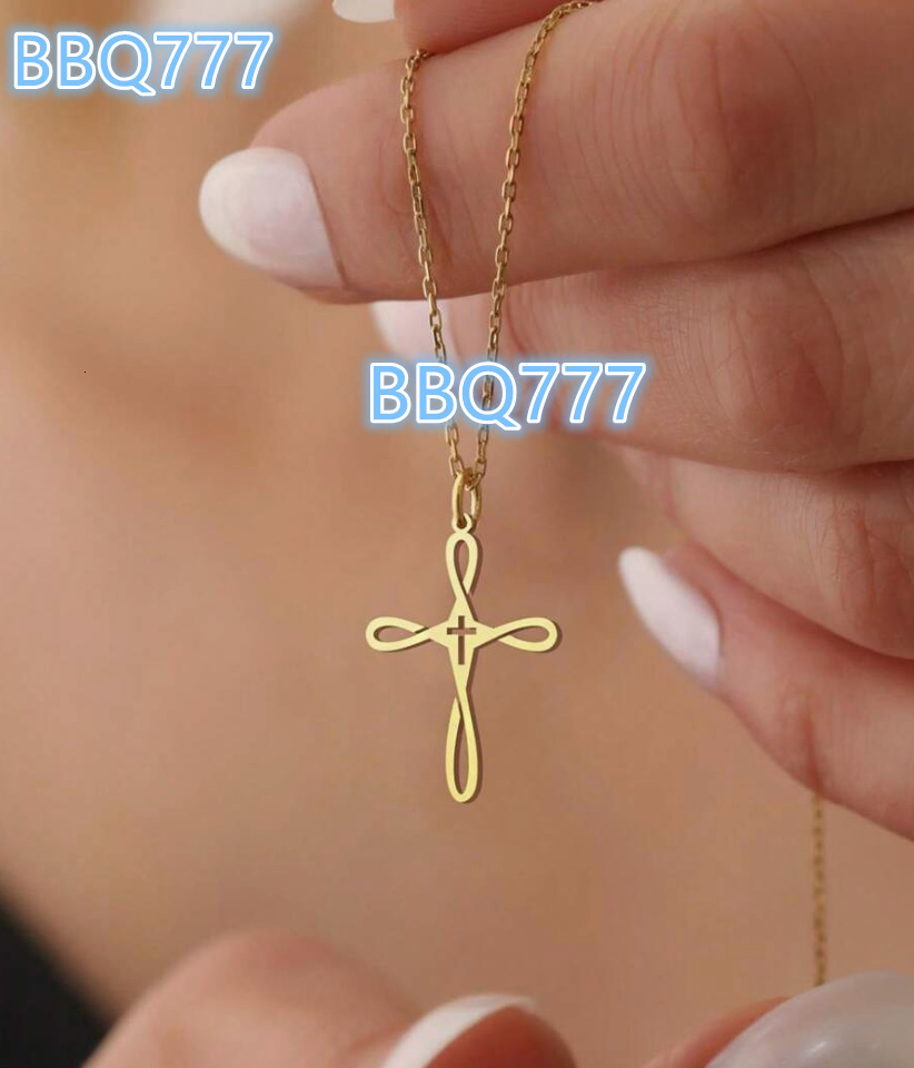 Cross Pendant Men Minimal Stainless Steel Jewelry 18k Gold Plated Collar De Mujer Acero Inoxidable Dainty Gold Jewelry