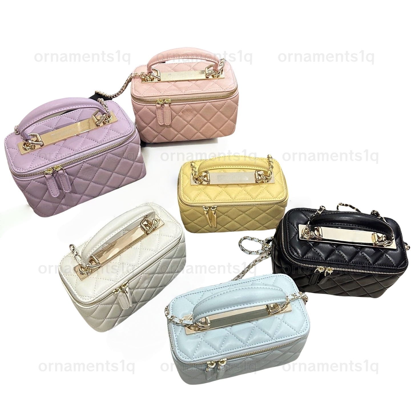 Designer Cosmetic Bags Small Womens Make Up Case Leather Bag Vanity Bag Chain Crossbody Bag Small Handbag High Quality Tote Bag Mini Makeup Bag with Mirror Inside