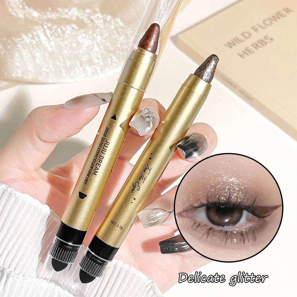 Glowing highlighter eye shadow pencil with pearlescent shimmer fine glitter for brightening and a dimensional effect X250726