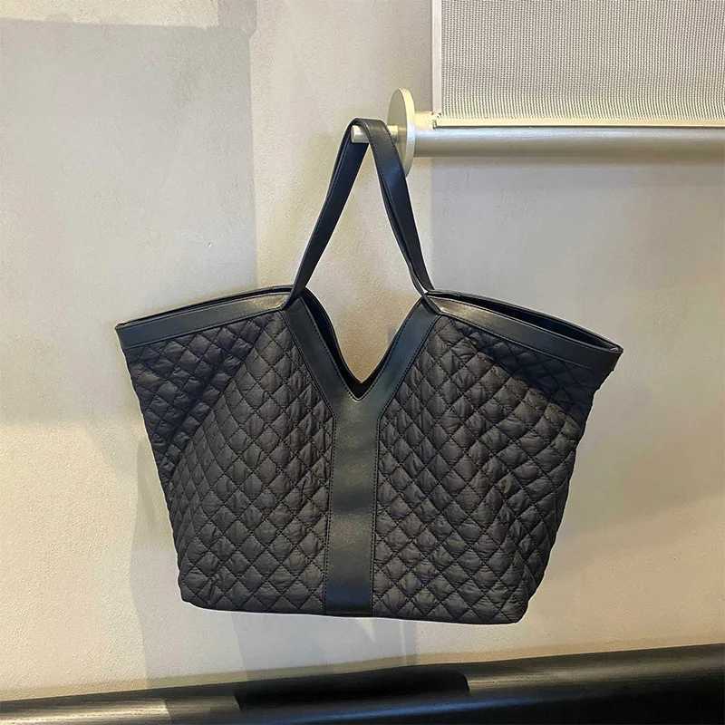 Large-capacity Genuine Leather Tote Fashion Y Shape Crocodile Pattern Shoulder Bag Casual Shopping Bag Storage Z250726