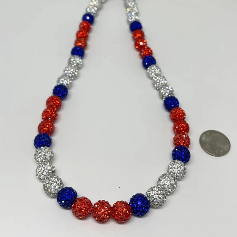 Baseball Necklace for Men Bling Baseball Necklace Rhinestone Ball Beaded Necklace baseball Players Lovers Inspired Jewelry 250722