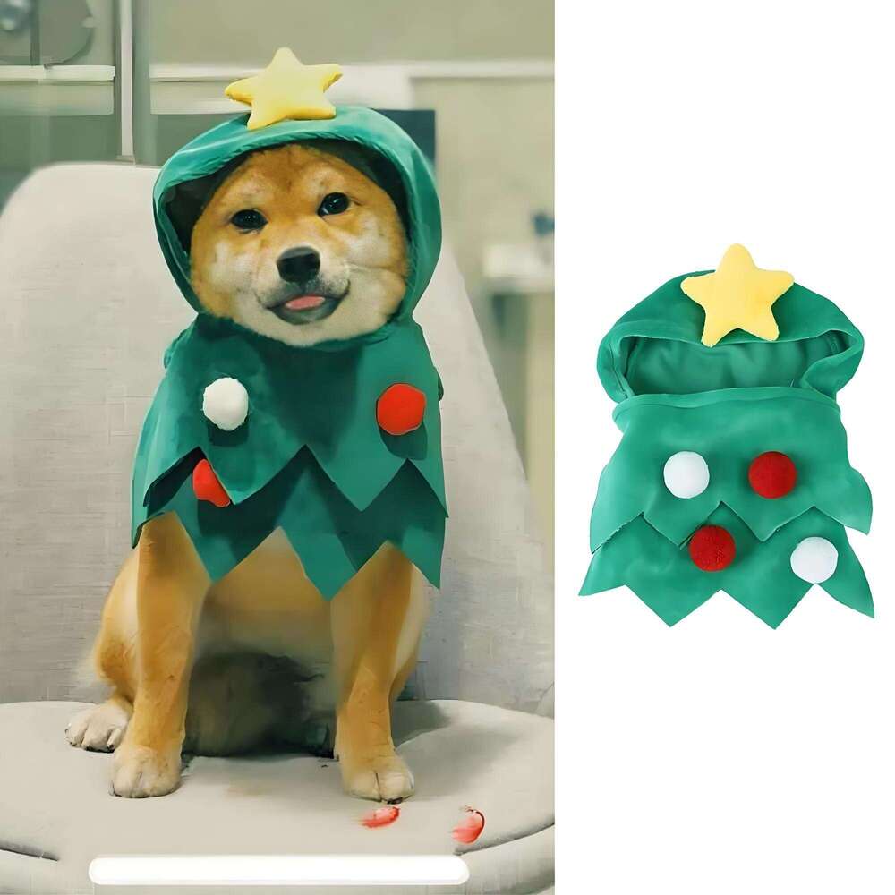 Christmas Headbands Girl Capes Stretchy Funny Hat Costumes Clothes with Bowtie Dog Outfit for Small Dogs Cats Puppy Free shipping