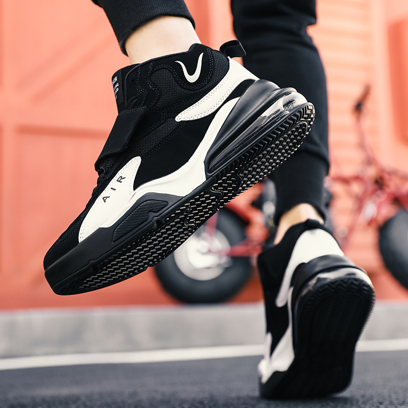 hot Free Shipping designer Basketball shoes Running Shoes with high top air cushion cushioning and thick sole for sports plus size 37-45