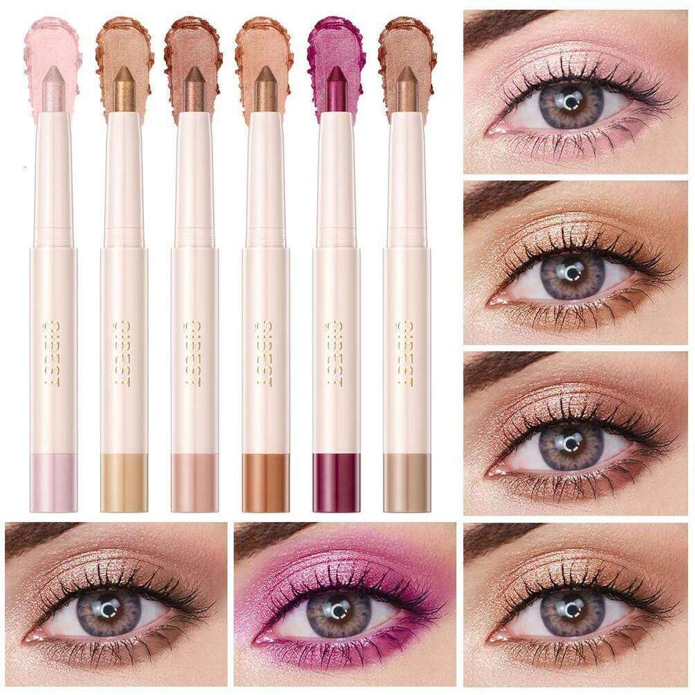 QIBEST Pearlescent Eyeshadow Stick Long Lasting Glitter Shimmer Nude Eye Shadow Pencil Makeup Highlighter Brighten Cosmetics X250726