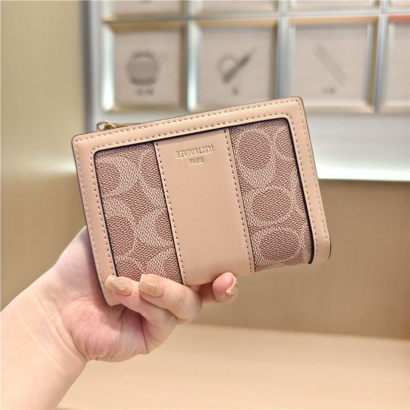 Designer's New Style Trendy Elliptical Printed Folding Zipper Wallet Fashion Short Women's Wallet Wallet Wallet Clip