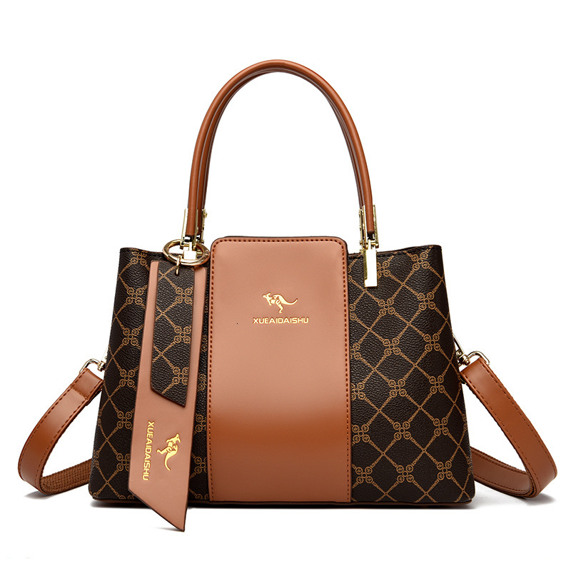 Luxury Brand Designer Bag 2025 Fashion Women's Bag Fashionable Printed Handbag Versatile And Elegant Single-shoulder Crossbody Bag For Middle-age