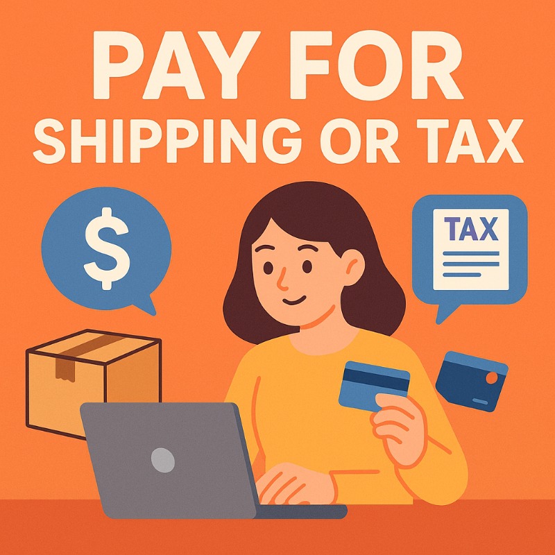 Pay for Shipping or Tax Fee Customs Duty Payment Link Extra Charge for International Order Freight Delivery Handling Cost Supplement