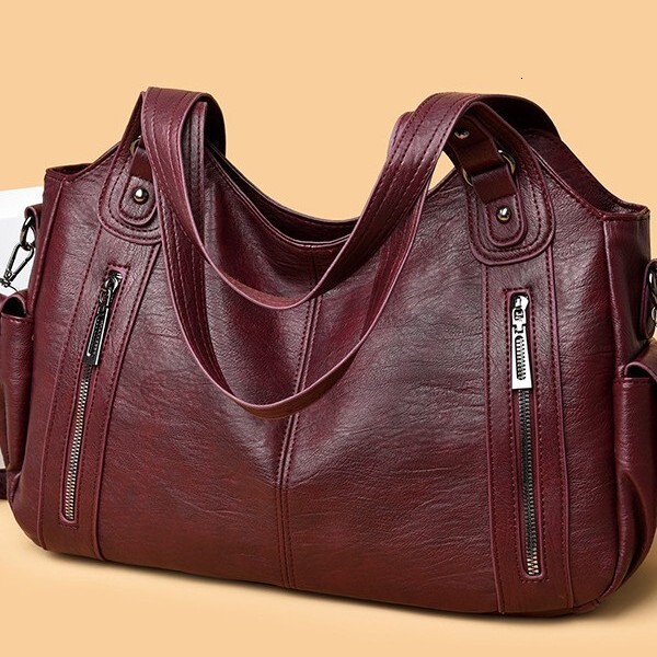 Designers Handbag European And American Retro Solid Color Simple Texture Shoulder Large Capacity Business Commute Versatile Casual Tote Bag