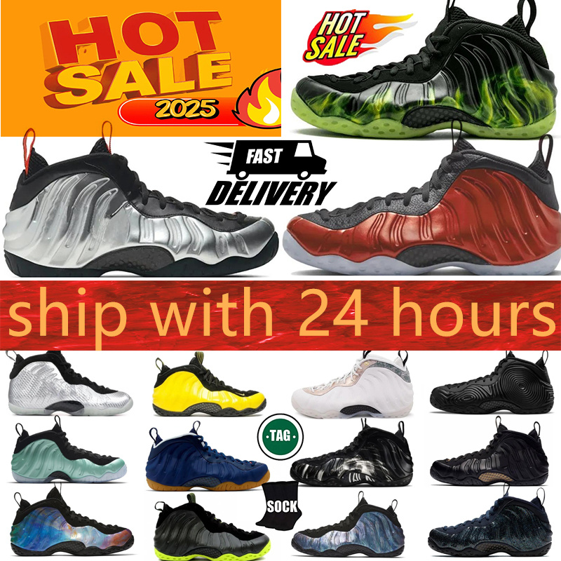 2025 designer basketball shoes mens women foamposits One penny Triple White Psychic Blue Galaxy sneakers designer shoes sports trainers 40-46