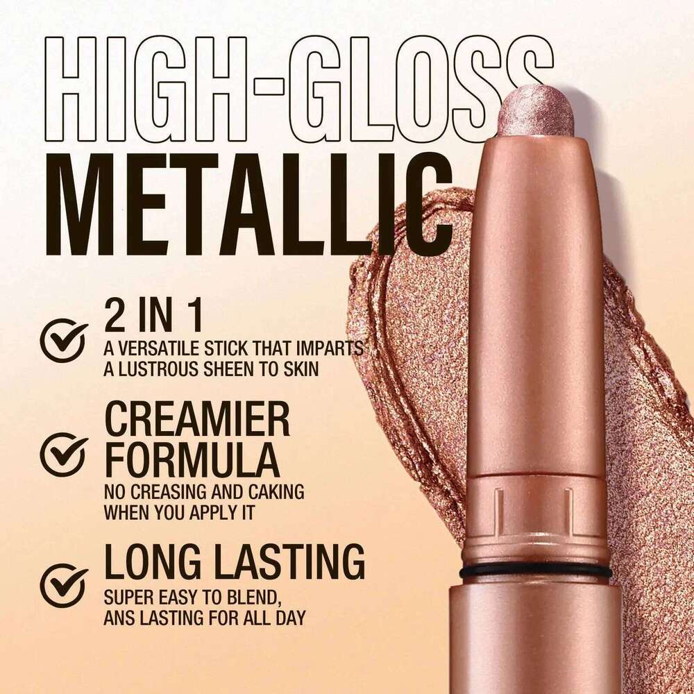 Metallic Pearlescent Eye Shadow Stick Shimmer Blue Cream Brighten Highlighter Eyeshadow Pen Waterproof Eyeliner Makeup X250727