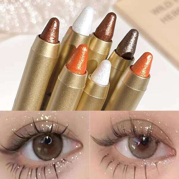 Glowing highlighter eye shadow pencil with pearlescent shimmer fine glitter for brightening and a dimensional effect X250726