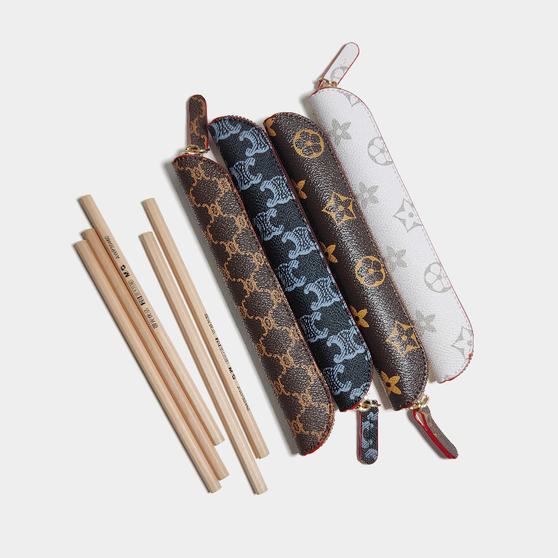 Simple Classic Old Flower Print Small Capacity Pencil Case for Boys and Girls Pencil Insulin Pen Storage Bag 250726