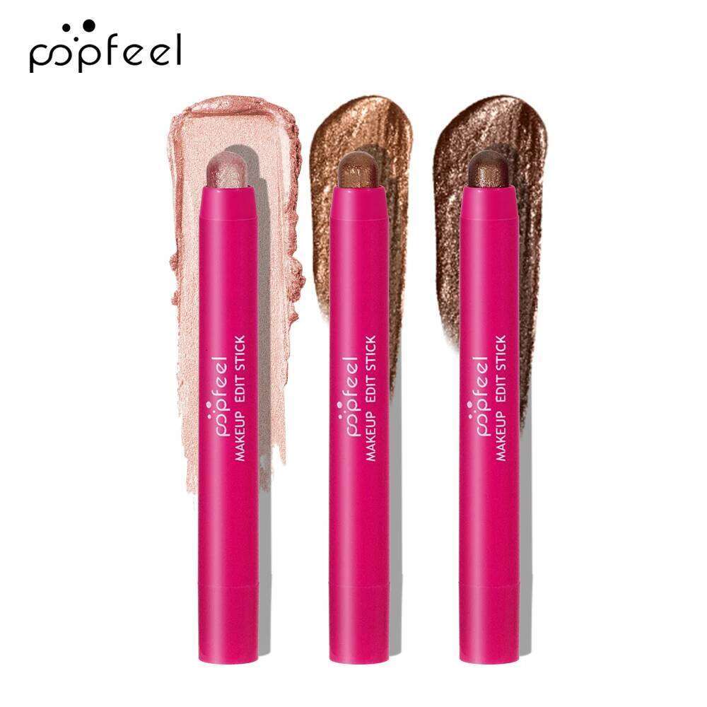 FEEL 3PCS Cream Eyeshadow Stick Set, Matte and Shimmer Brightener Eye Pencil X250726