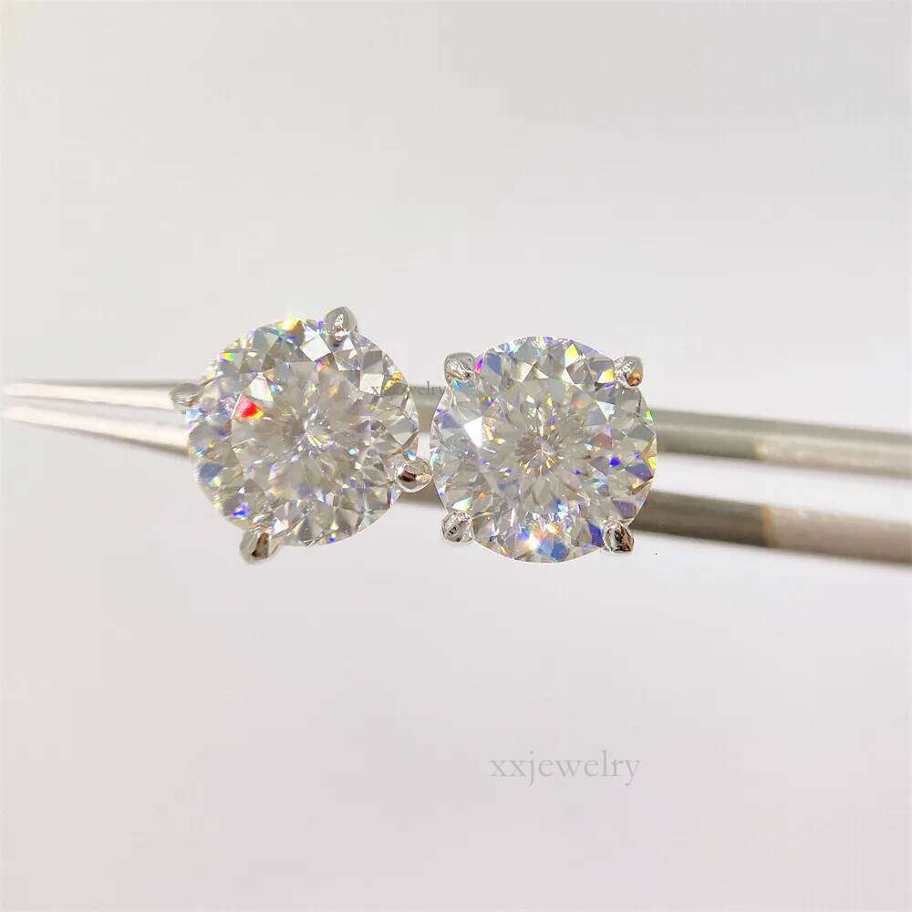 High-end stud designer for women pass dia tester vvs moissanite earrings sterg sier Circular Bird Nest Cutting mens earring hip hop jewelry gift