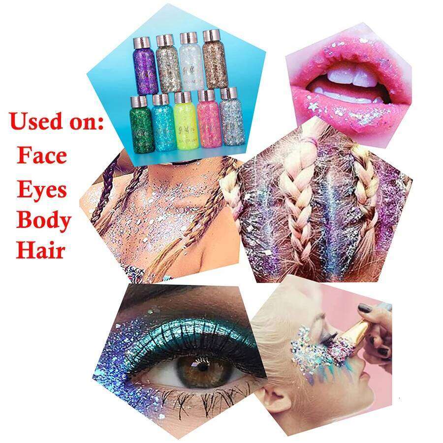 Liquid Eyeshadow Set Pearlescent Long Lasting Pearly Fine Sparkling Sequins Eye Shadow Face Body Highlighter Glitter Lotion X250726