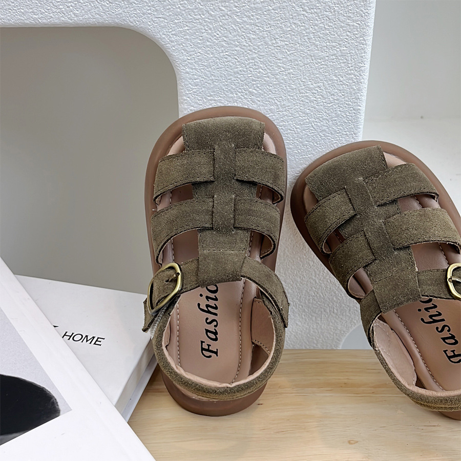 Designer Shoes Kid's Shoes 2025 Summer Kids' Gladiator Sandals - Unisex Children's Casual Closed-Toe Roman Shoes | Non-Slip Toddler & B