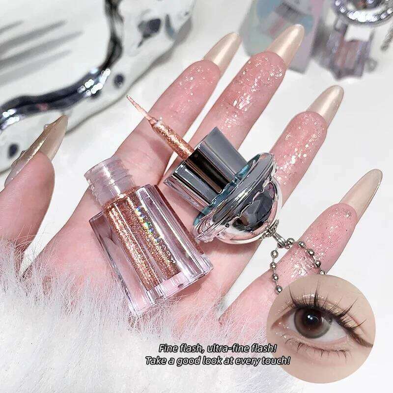 6 Colors Pearl Glitter Liquid Eyeshadow lti-pose Fine Sparkling Dia Wet Shadow Brightening Contouring Makeup Cosmetics X250726