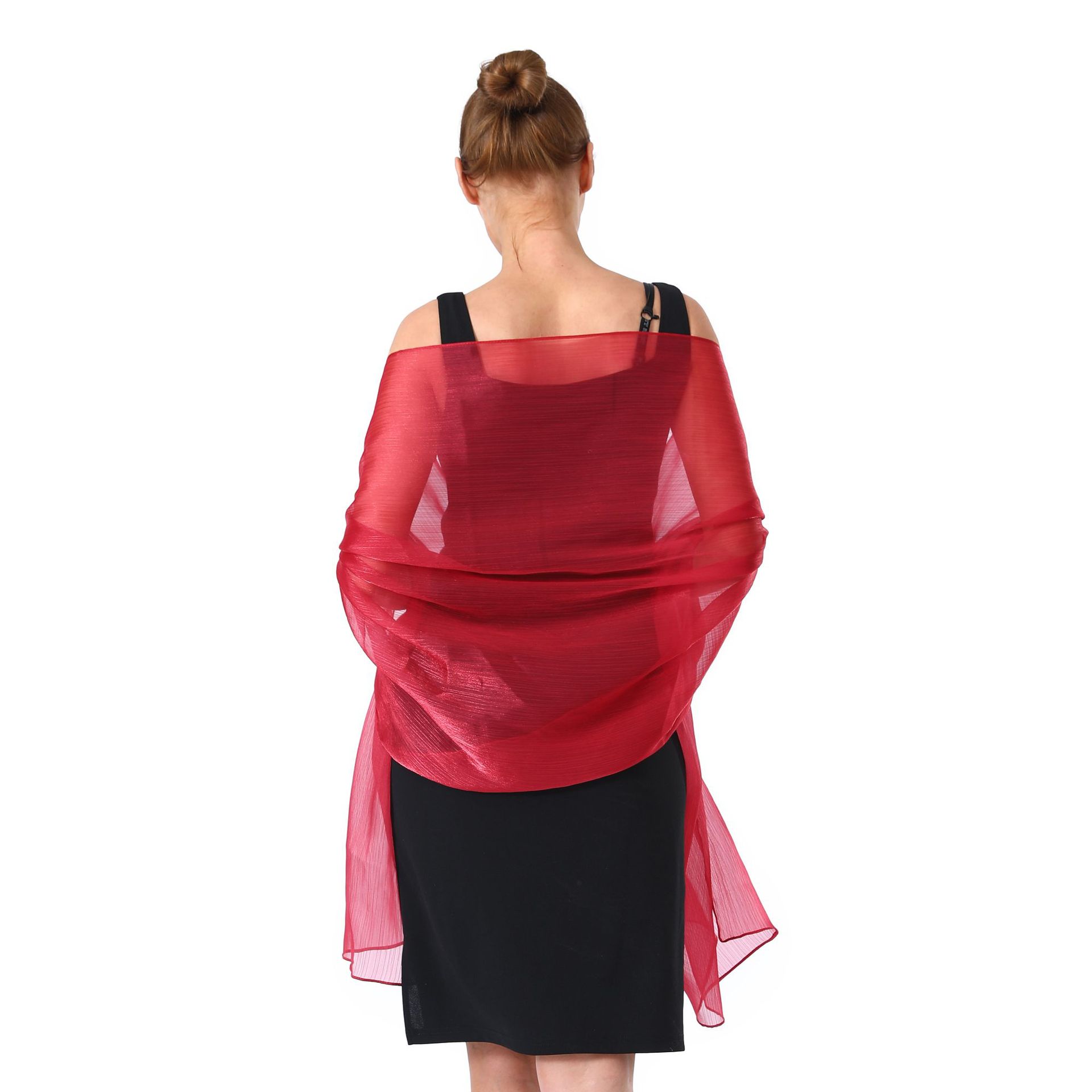 K1500 European and American style high quality banquet dress shawl women's new solid color champagne color wedding dress cheongsam outer scarf sp