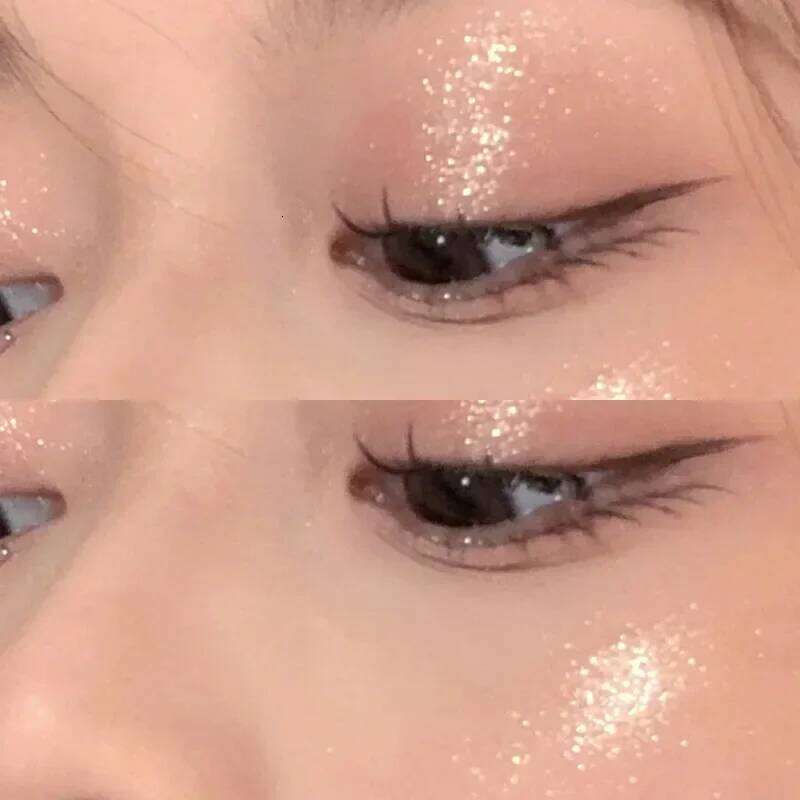 Monochrome Glitter Eyeshadow Pearlescent Highlighter Powder Dia Shadow Palette Bright Shiny Eye Makeup Cosmetics X250727