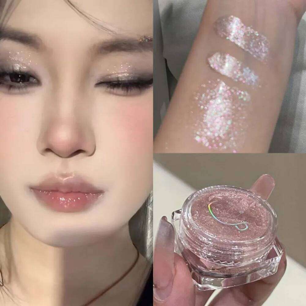 Glitter Highlighter Powder Eyeshadow Gel Fine Sparkling Pearly Dia Wet Shadow Shimmer Brightening Contouring Makeup Cosmetic X250727
