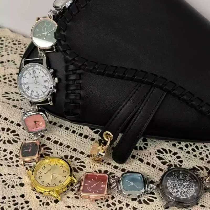 Designer Saddle Bag Women 2025 New In Fashion Chic Metal Watch Strap Shoulder Bag Trend Graffiti Novelty Female Bags Z250726