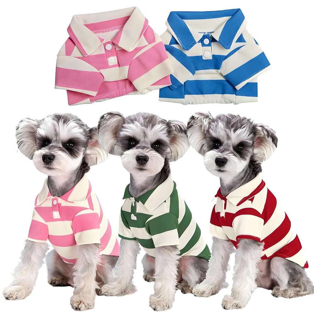 CDDMPET Pet POLO Shirt Summer Dog Clothes for Smal Dogs Puppy Cat Vest Chihuahua French Bulldog Tshirt Yorkie Poodle Pug Custome 240807 Free shipping
