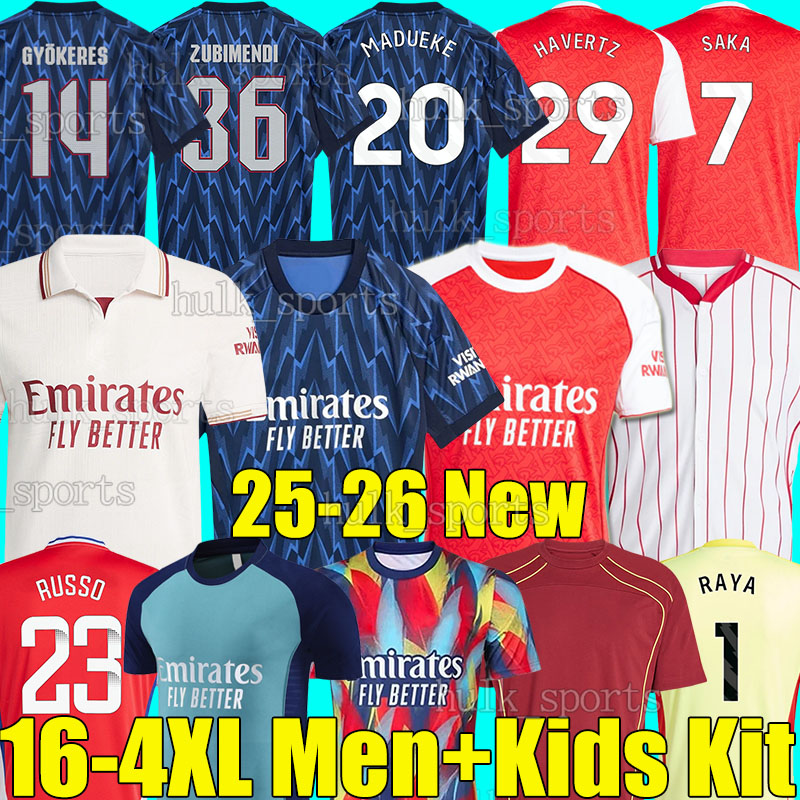 4XL 2025/26 arsen GYOKERES 3rd soccer jerseys MADUEKE ZUBIMENDI NORGAARD HAVERTZ SAKA MERINO TROSSARD G.JESUS RICE ODEGAARD RAYA football shirts men kids kits sets