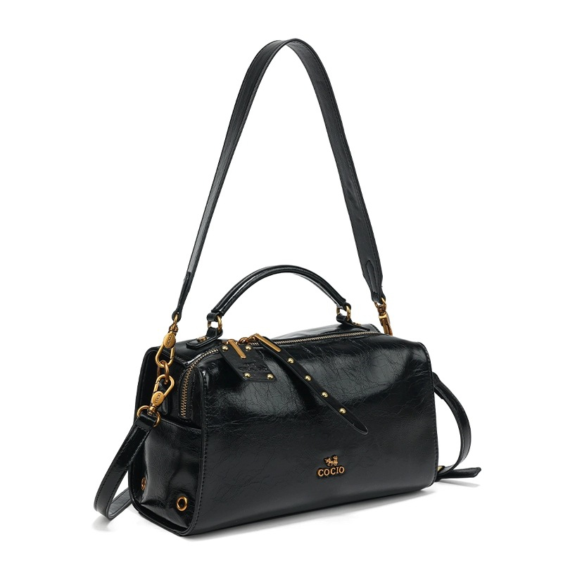 COCIO designer bag New leather fashionable casual pillow bag womens simple versatile ribbon handbag