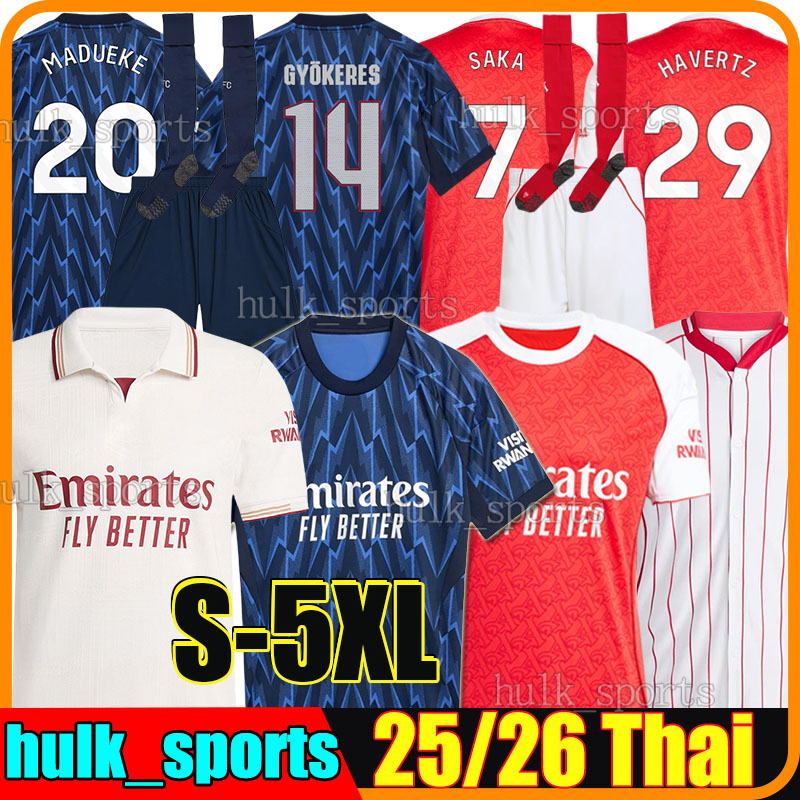 5XL 25/26 arsen GYOKERES soccer jerseys TROSSARD SAKA ZUBIMENDI EZE SALIBA J.TIMBER MADUEKE HAVERTZ MERINO G.JESUS RICE RAYA men kids kits socks sets football shirts
