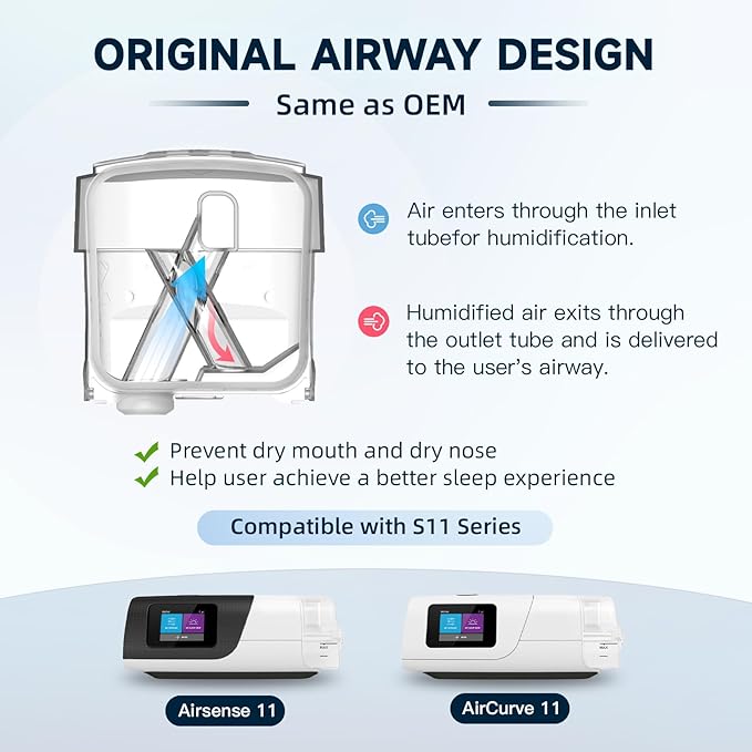 Durable Water Chamber for CPAP Devices - Fits Airsense 11/Aircurve 11 Sleep Therapy Units