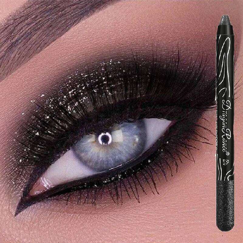 12Colors Metallic ple Black Eyeshadow Pencil Waterproof Glitter Shimmer Liner Pen Eye Shadow Stick Eyes Makeup Cosmetic X250726