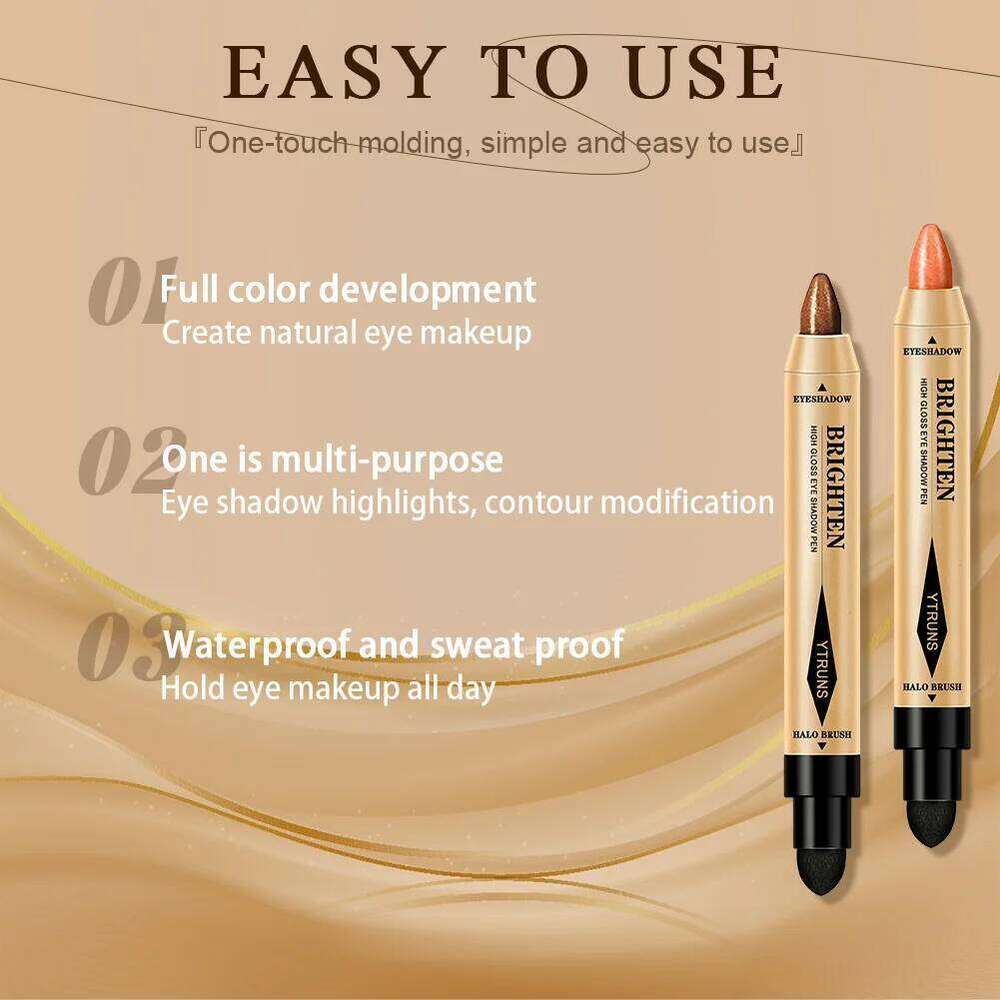 2 in 1 Pearl Waterproof Glitter Matte Makeup High Color Eyeshadow Pencil Suitable for sic Festivals X250726