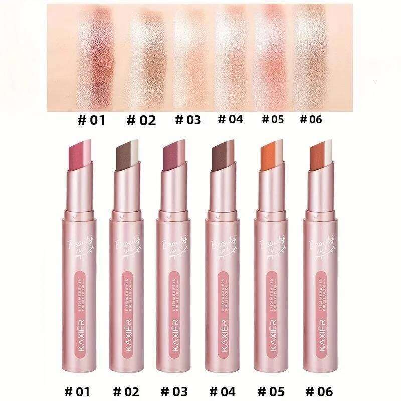 Waterproof Sweat-Proof Gradient Two-Color Pearlescent Fine Shiny Lazy Eye Shadow Pen for Easy Application X250726