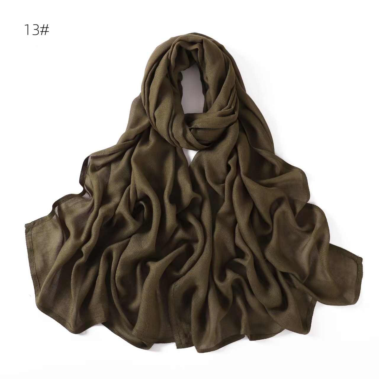 T1322 soft wide-edge thin modal monochrome rayon breathable shawl scarf
