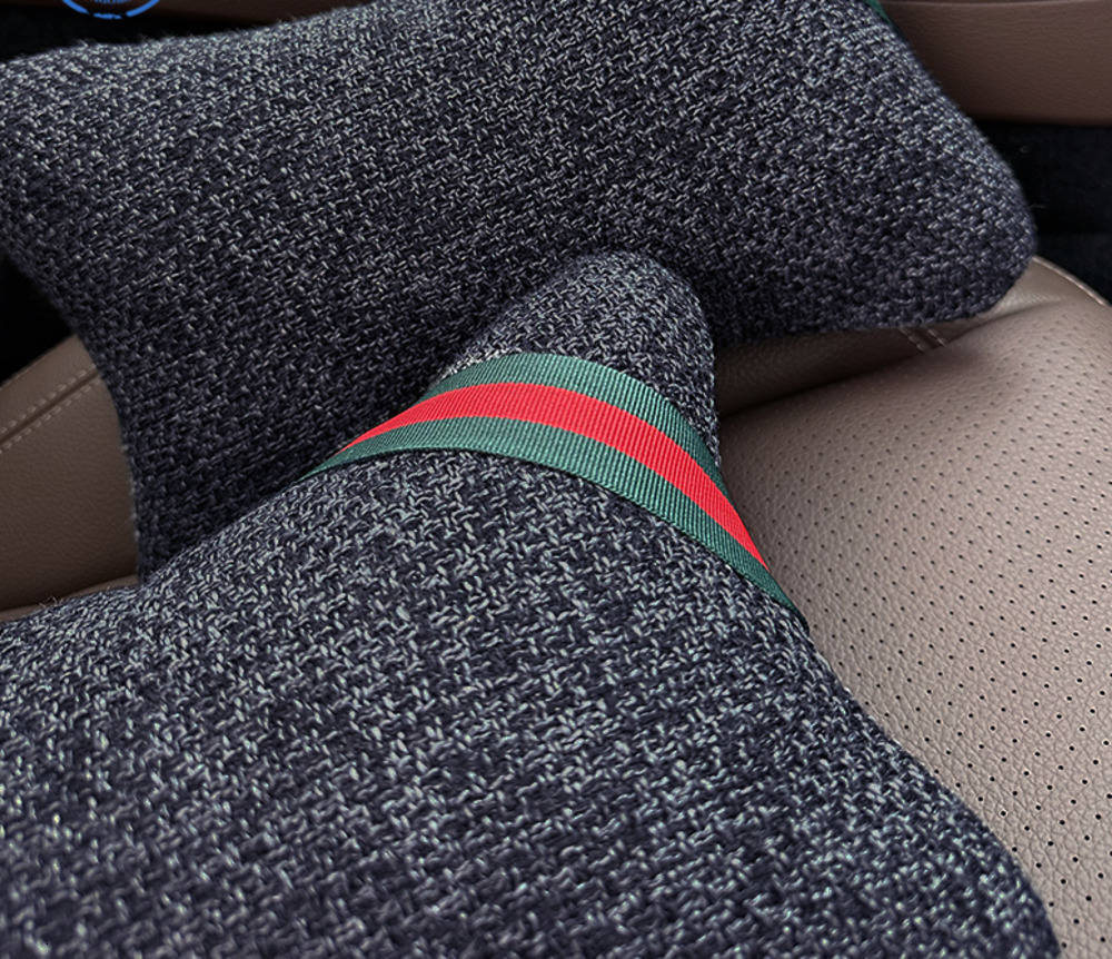 Seat Cover Interior Cotton Linen Four Seasons Bone Butterfly Shape Breathable Winter Summer Pair Car Use Car Pillow Neck Pillow Headrest Pillow 250726