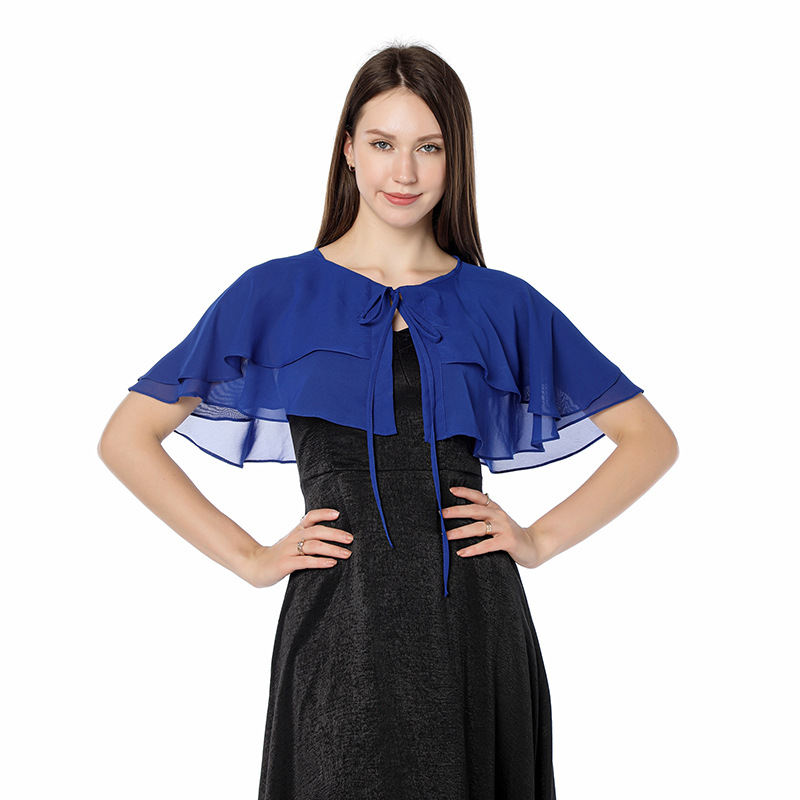 K1493 Cross-border good goods European and American style chiffon shawl bride bridesmaid wedding dress dinner cheongsam shawl small waistcoat female
