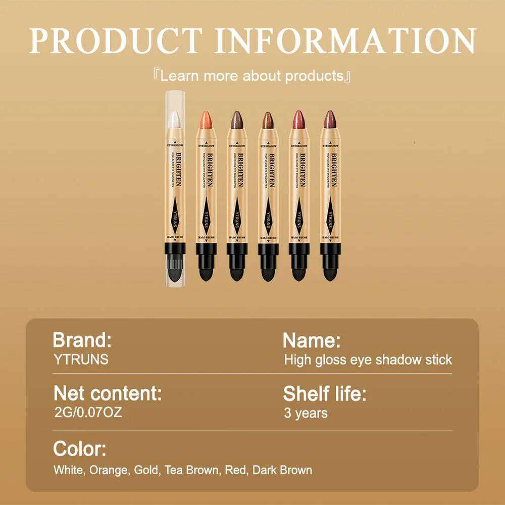 2 in 1 Pearl Waterproof Glitter Matte Makeup High Color Eyeshadow Pencil Suitable for sic Festivals X250726