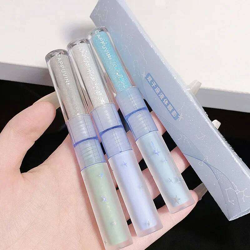 Double Ended Liquid Eyeshadow Matte Pearlescent Brightens The Eyelids Light And Long Lasting Makeup Film Is Not Easy To Remove X25072